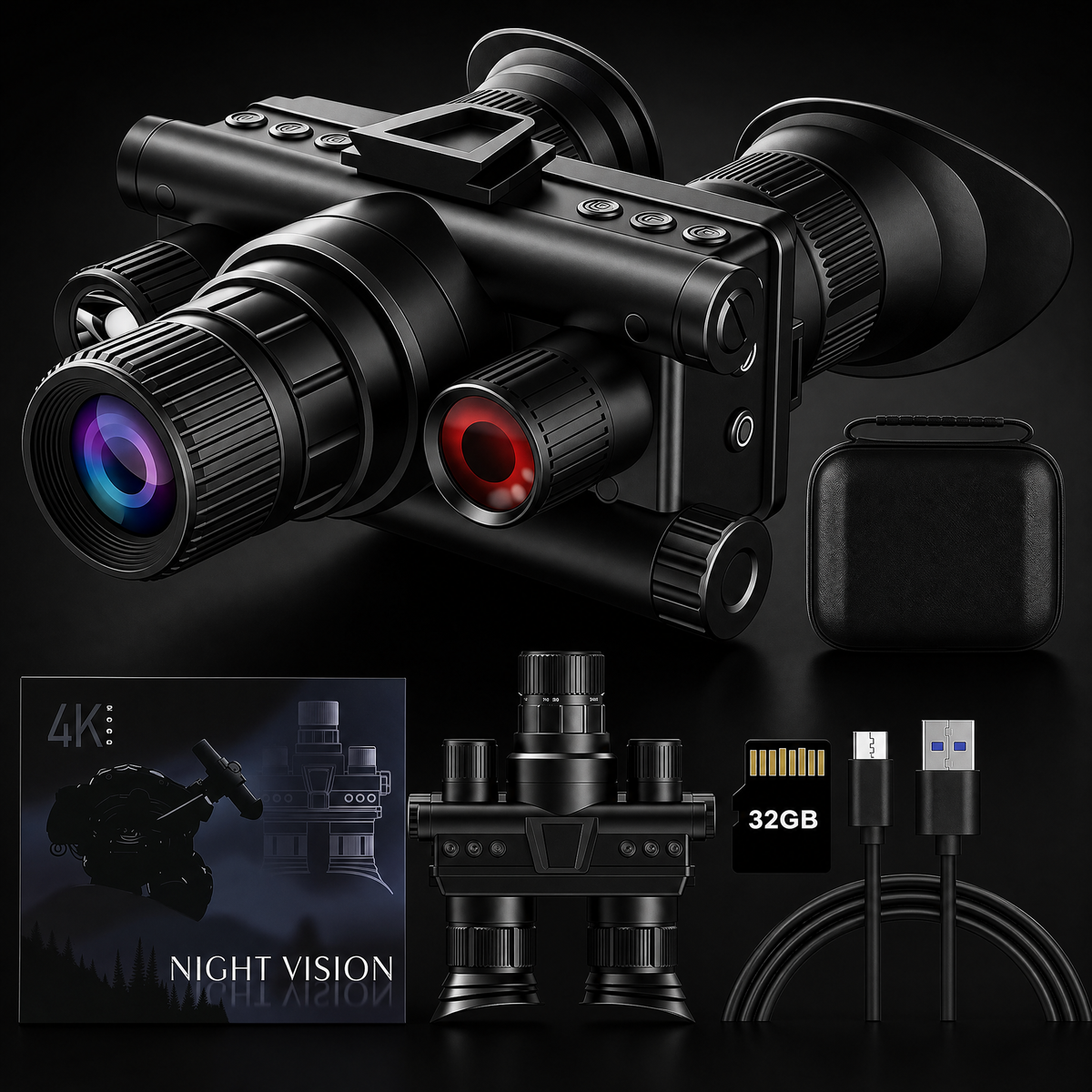 Outdoor night vision with mount